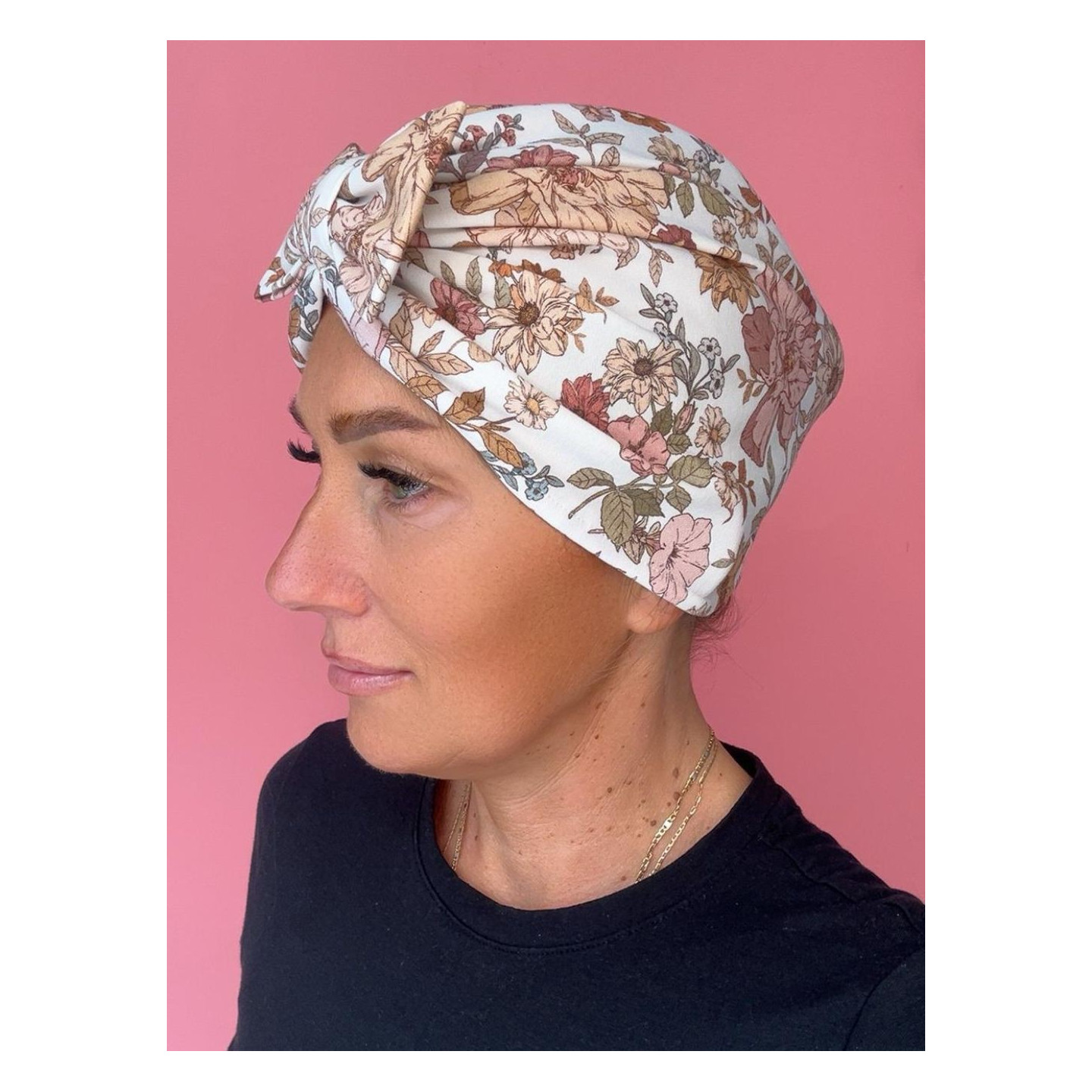 Bawełniany turban - z kokardą - Sklep internetowy