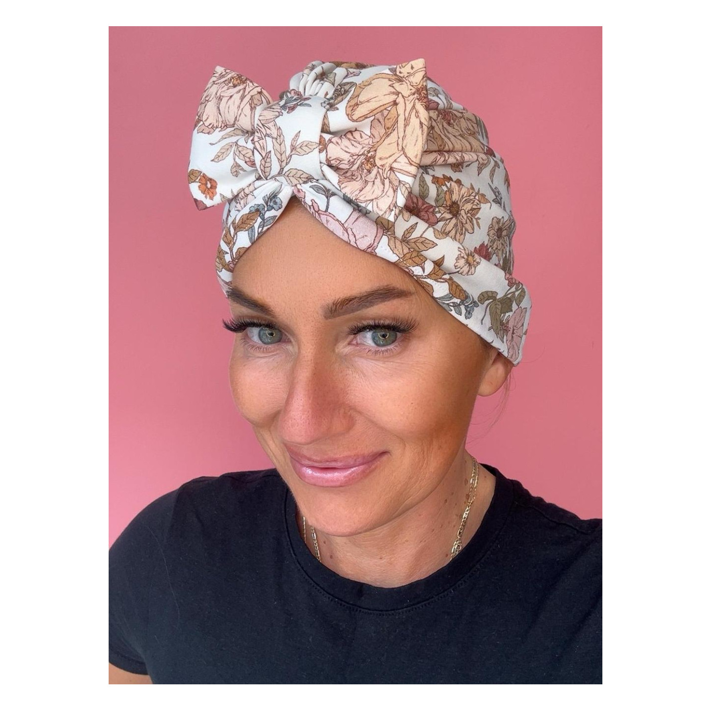 Bawełniany turban - z kokardą - Sklep internetowy